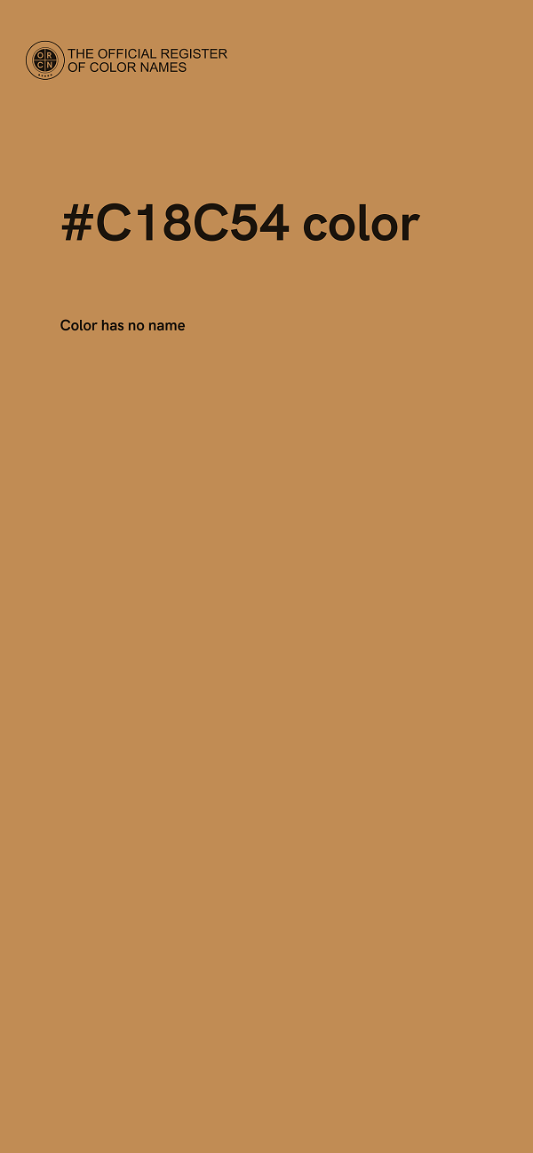 #C18C54 color image