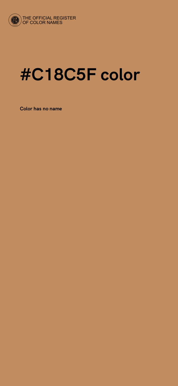 #C18C5F color image