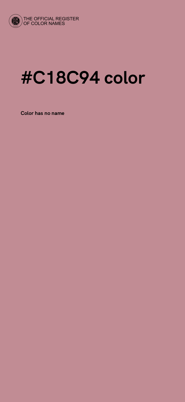 #C18C94 color image