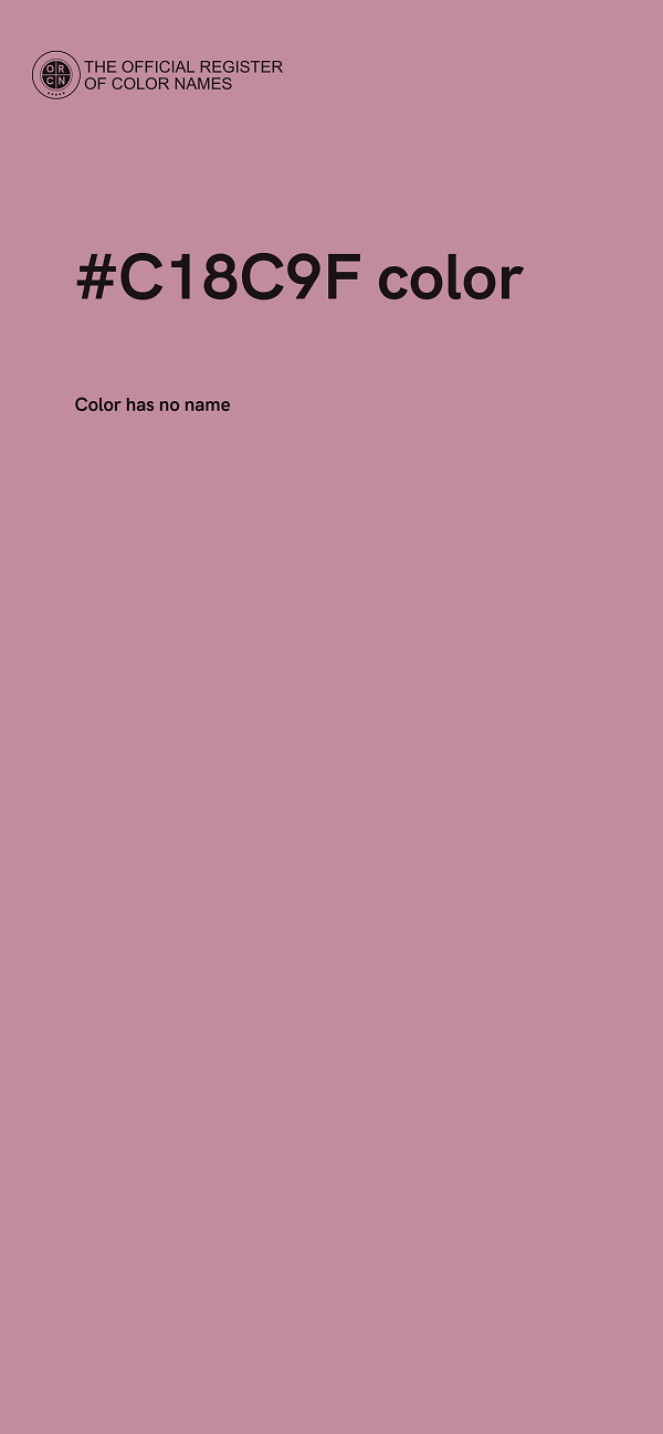 #C18C9F color image