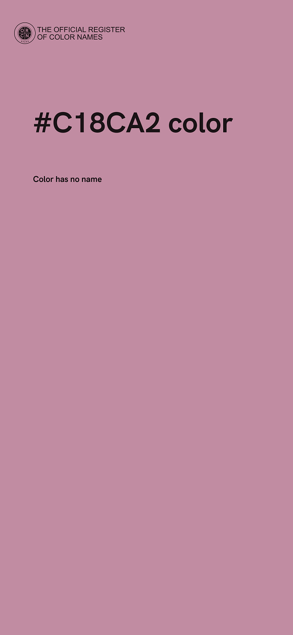 #C18CA2 color image