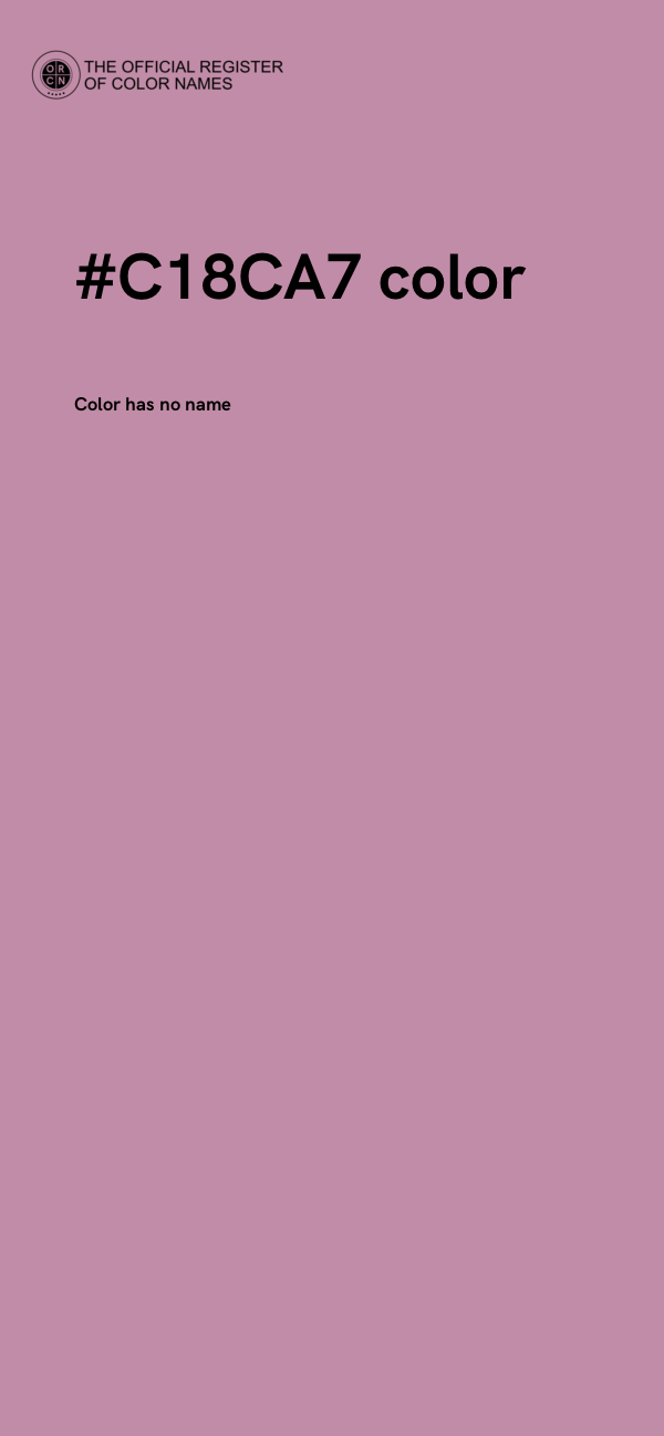 #C18CA7 color image