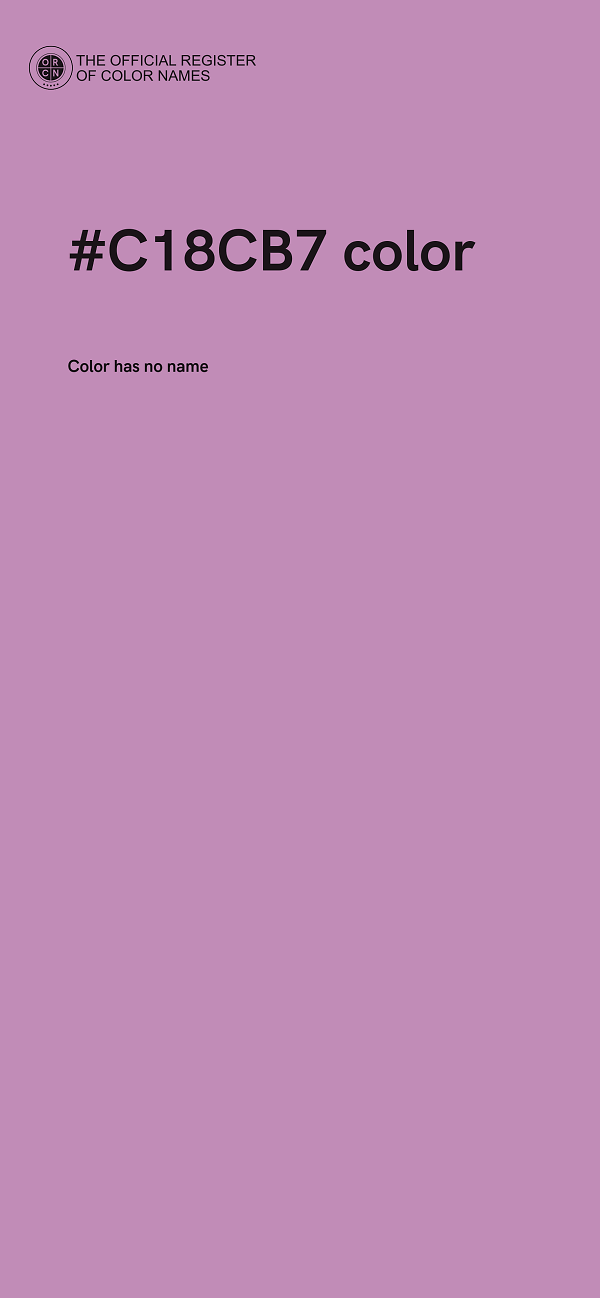 #C18CB7 color image