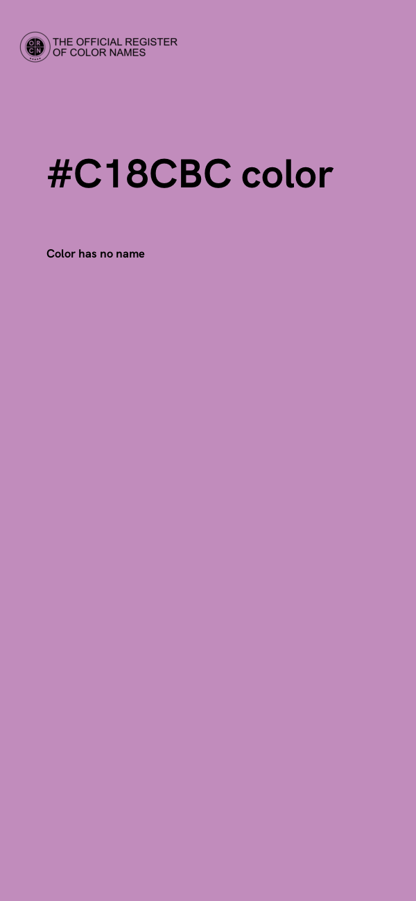 #C18CBC color image