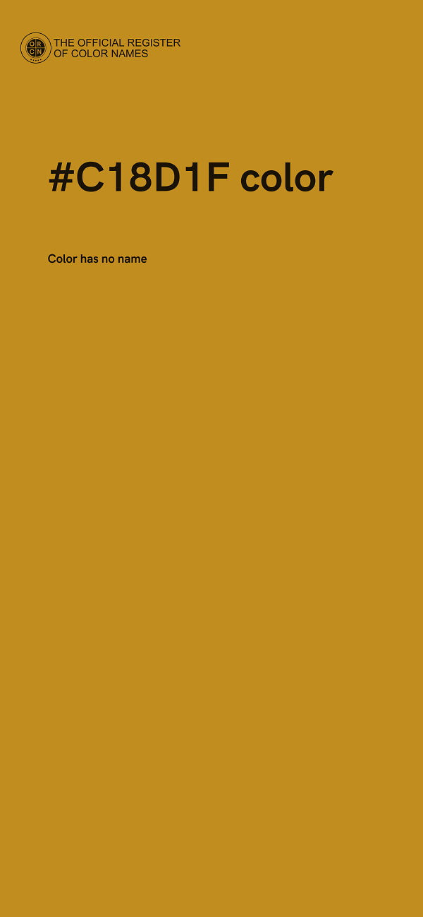 #C18D1F color image