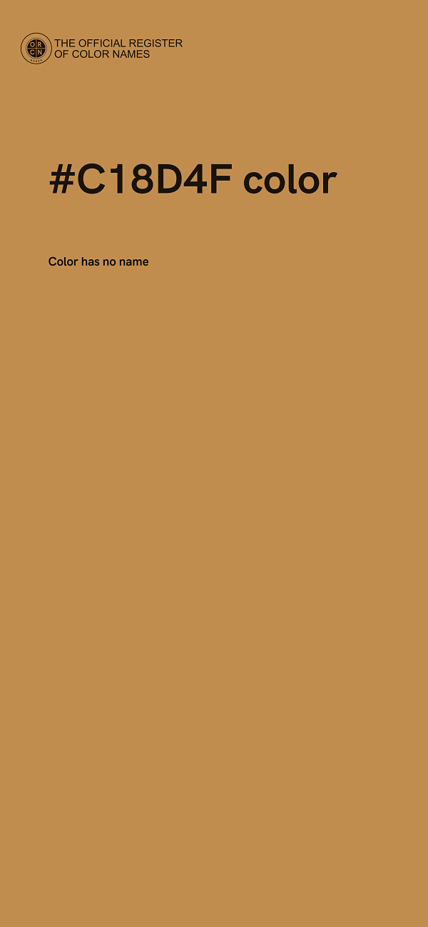 #C18D4F color image