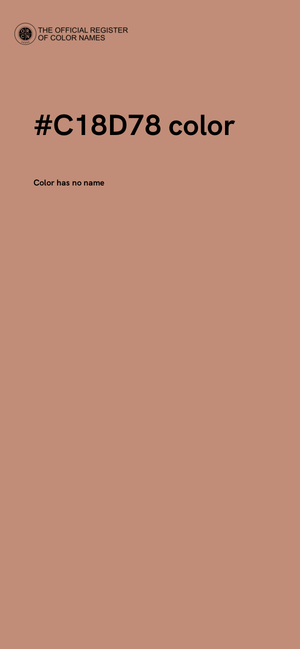 #C18D78 color image
