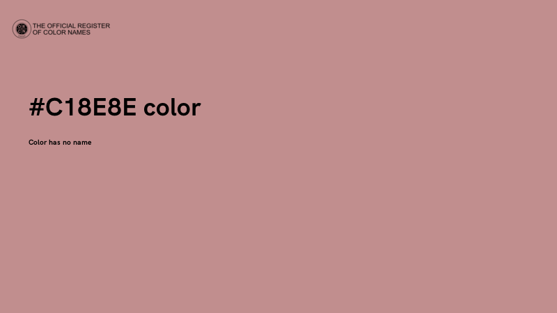#C18E8E color image