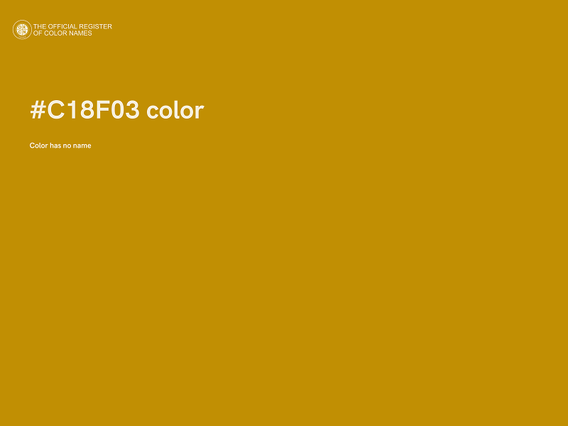 #C18F03 color image