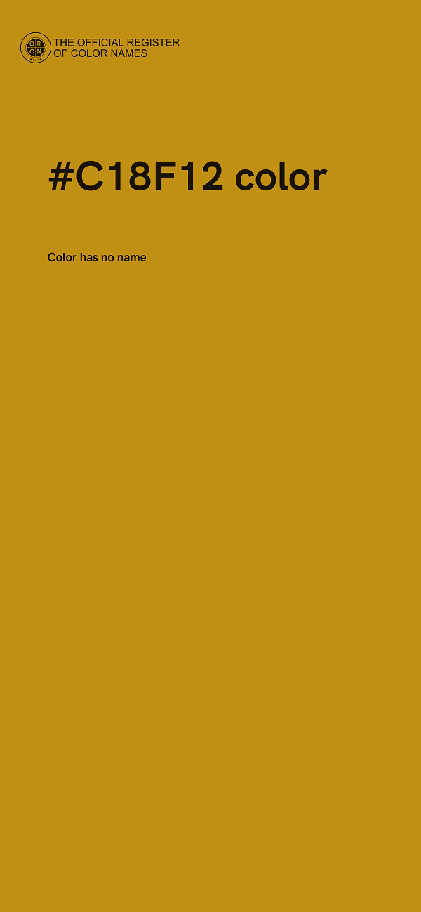 #C18F12 color image