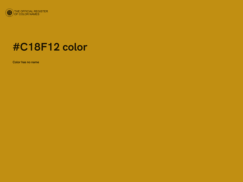 #C18F12 color image