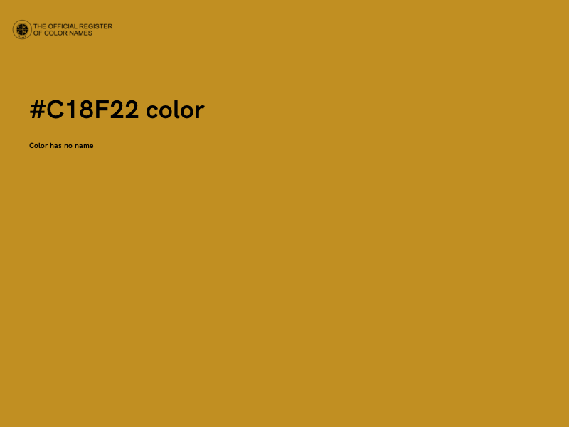 #C18F22 color image