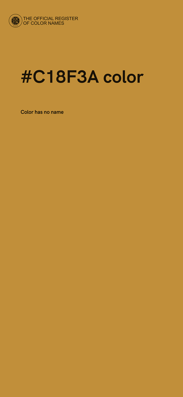 #C18F3A color image