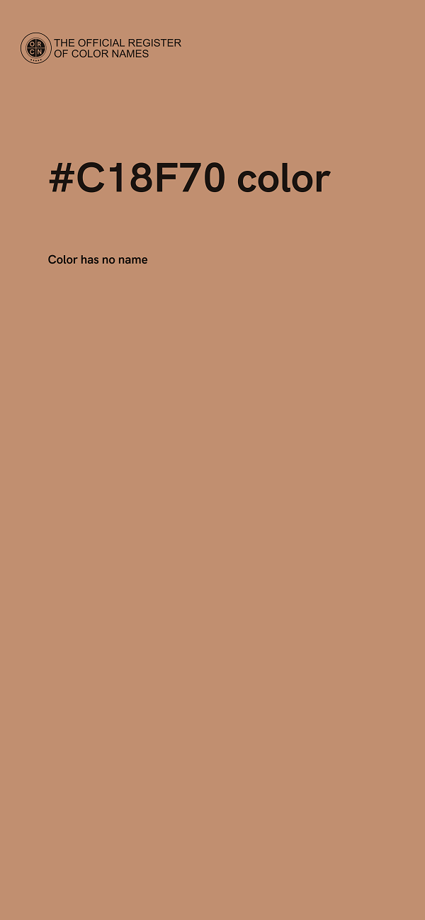 #C18F70 color image