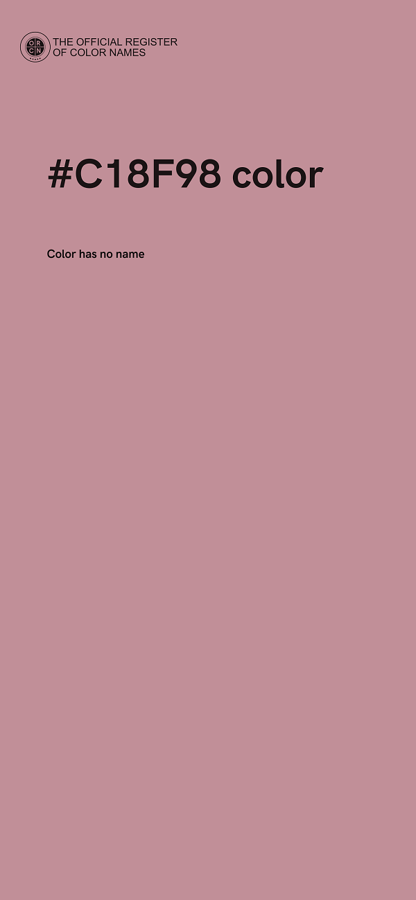 #C18F98 color image