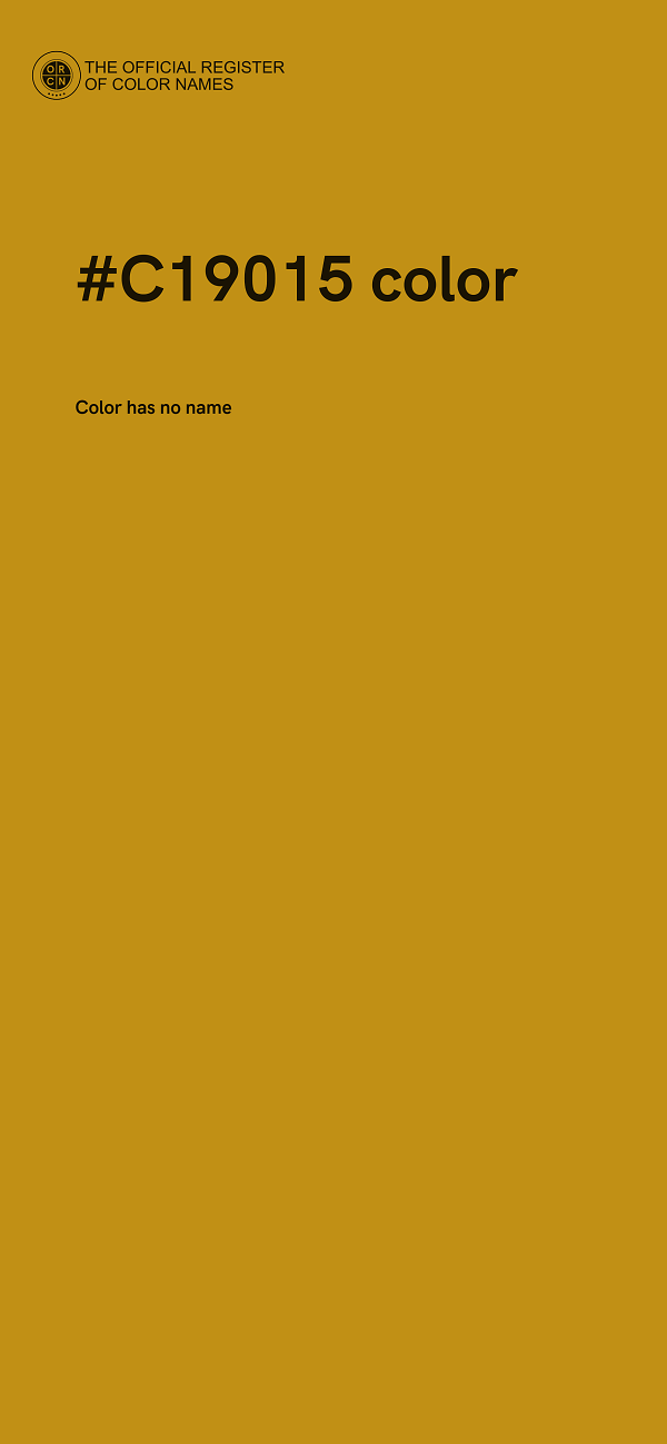 #C19015 color image
