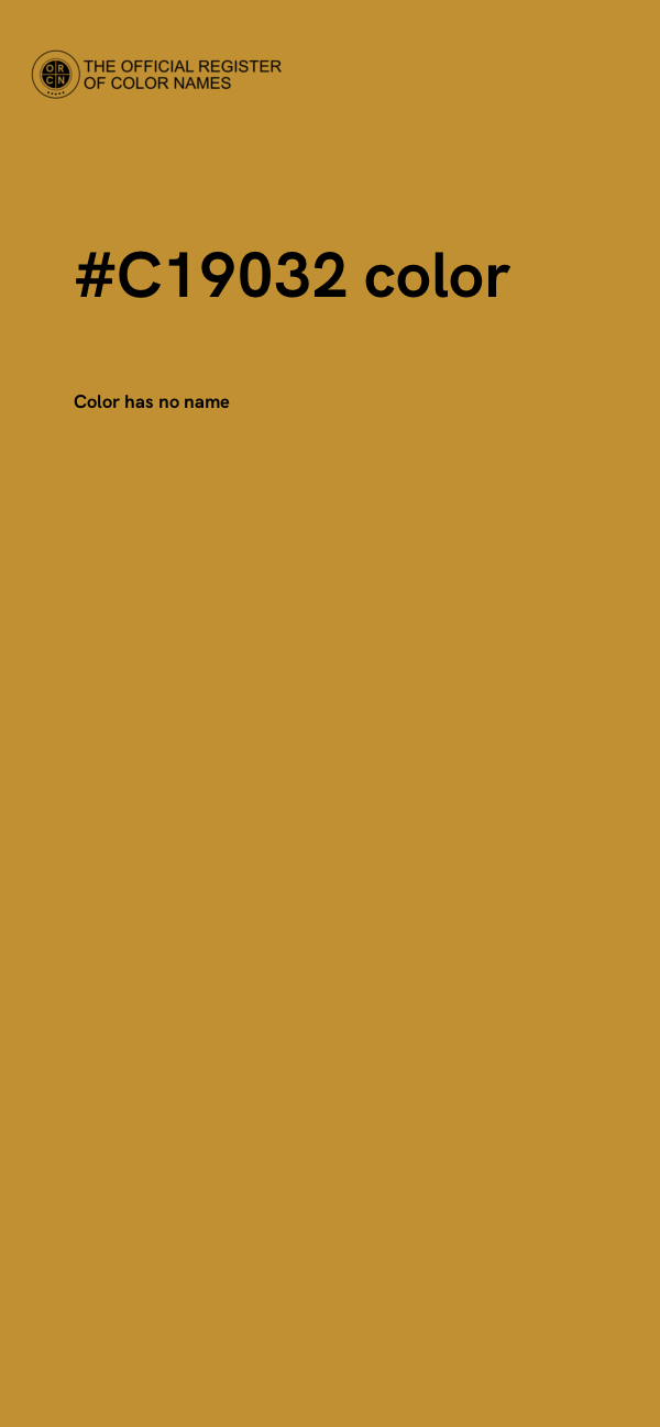 #C19032 color image
