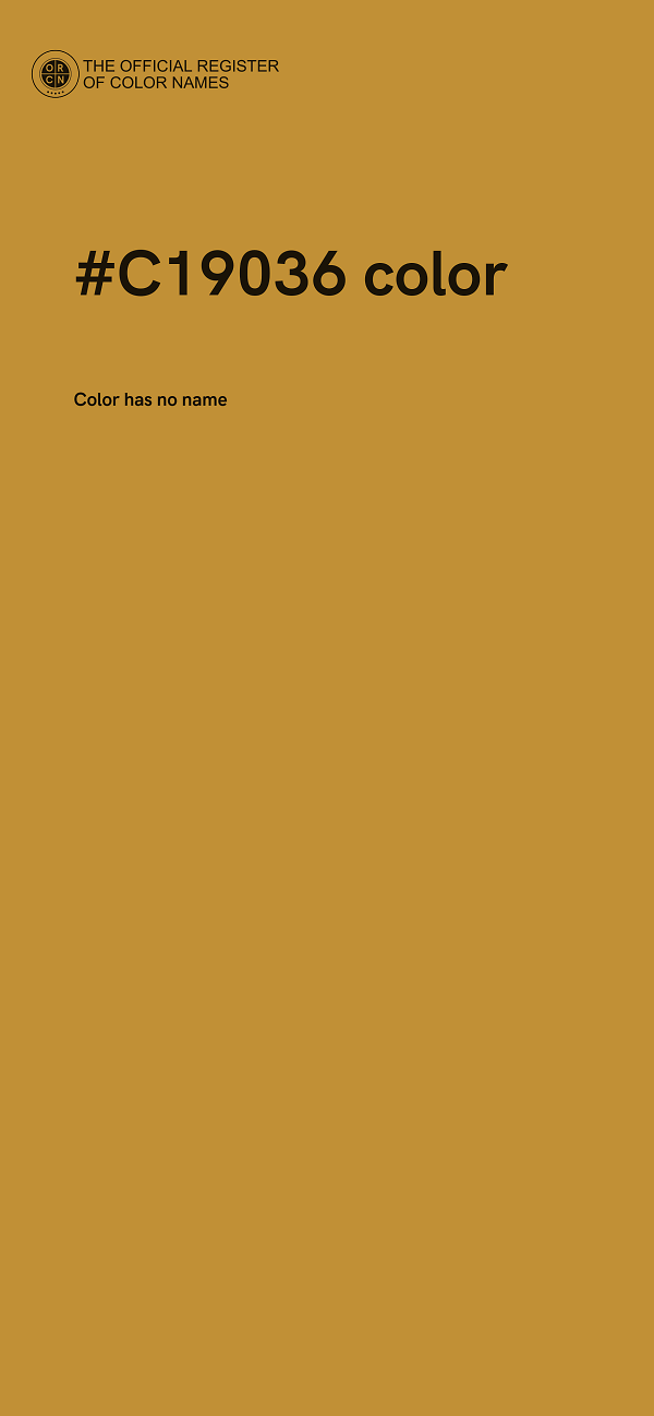#C19036 color image