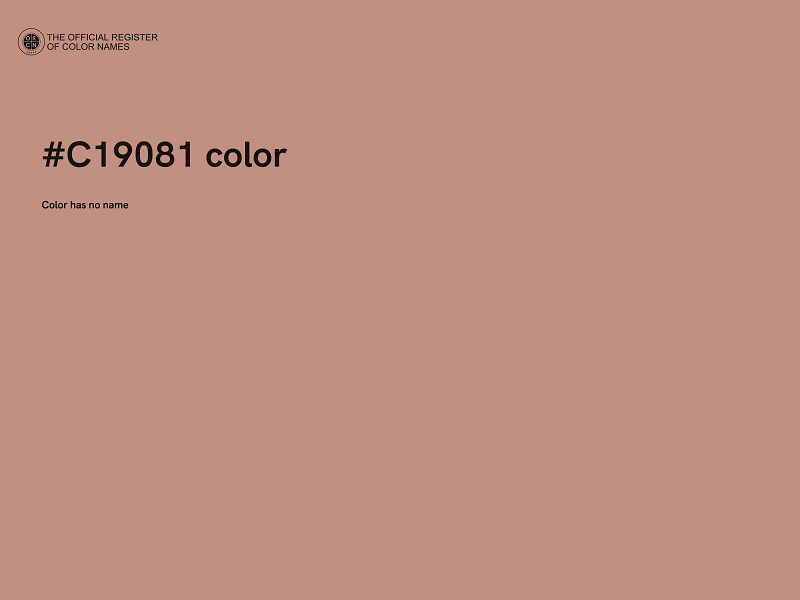 #C19081 color image