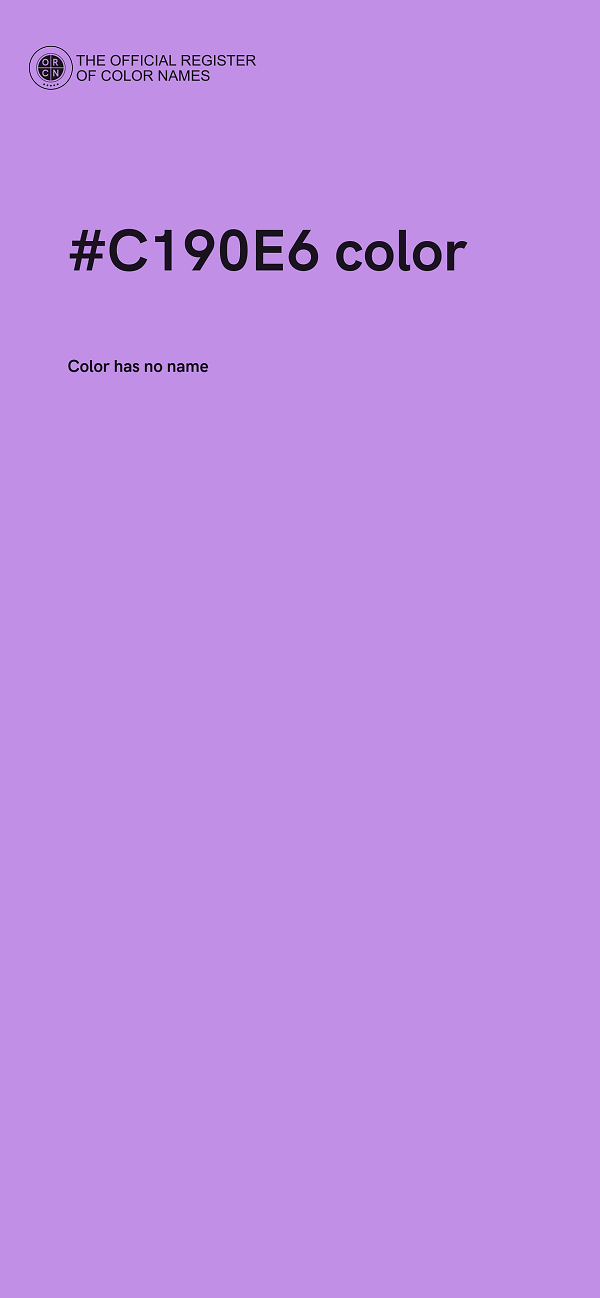 #C190E6 color image