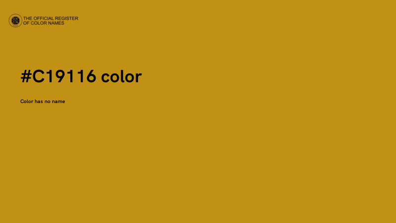 #C19116 color image