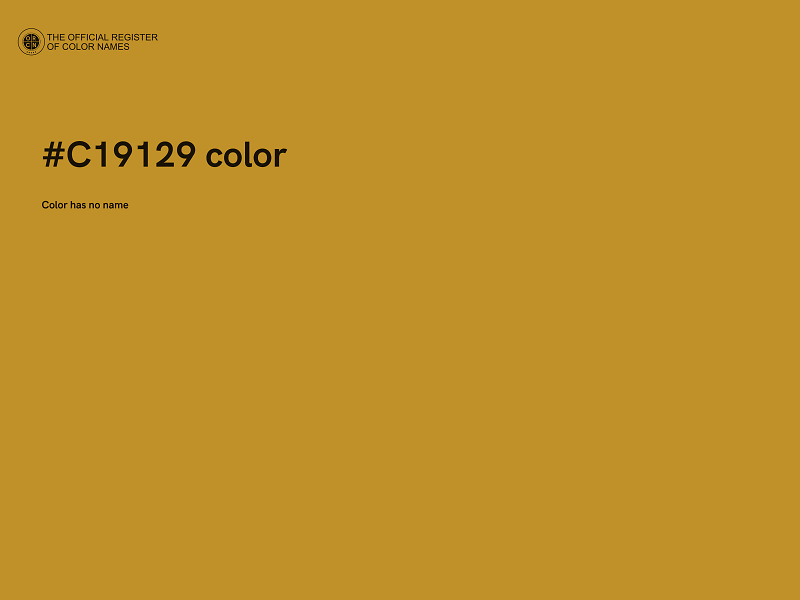 #C19129 color image