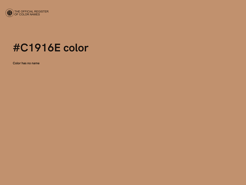 #C1916E color image