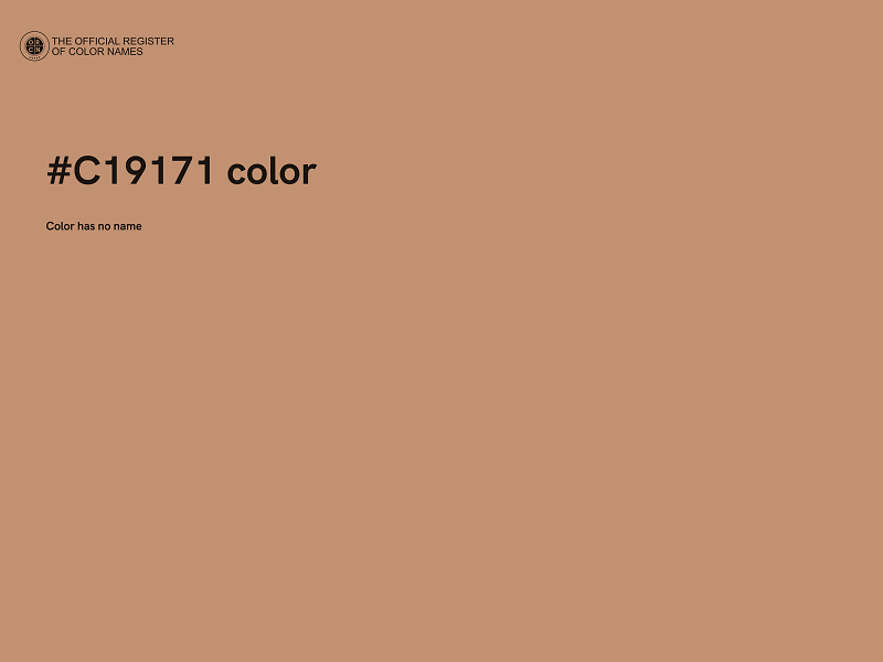 #C19171 color image