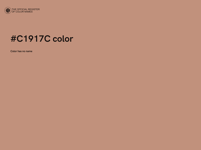 #C1917C color image