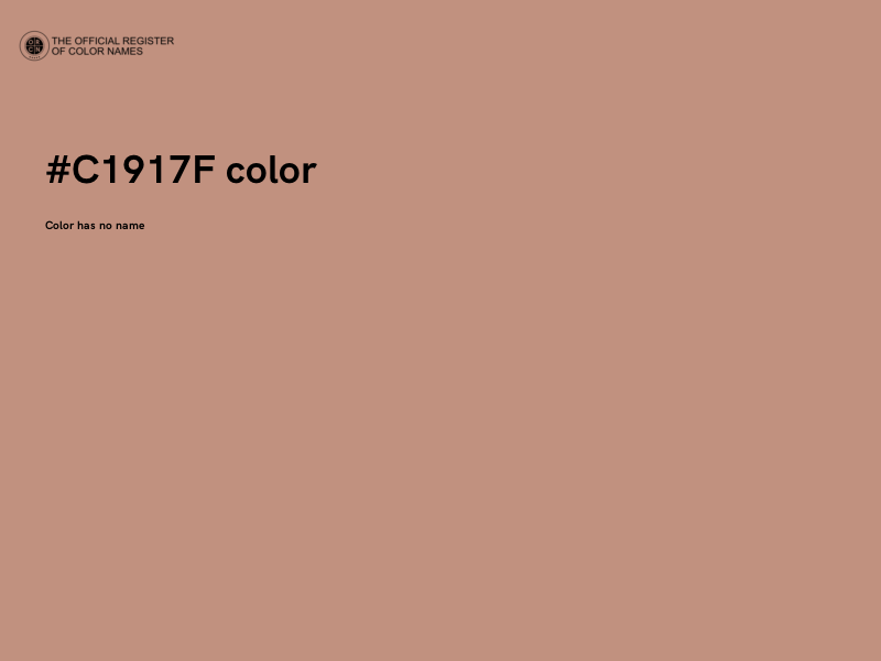 #C1917F color image