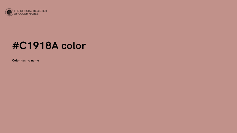 #C1918A color image