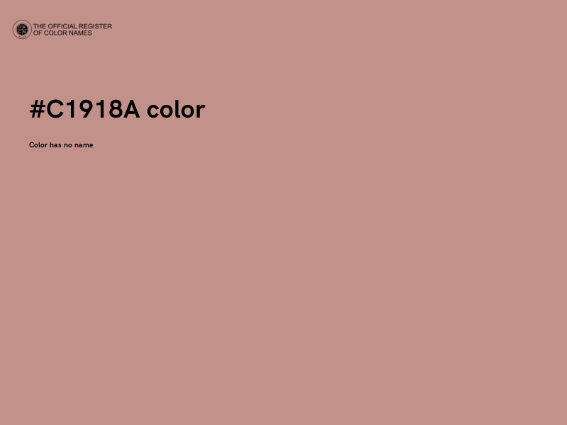 #C1918A color image