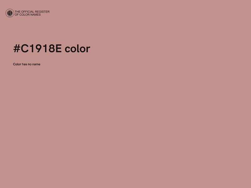 #C1918E color image