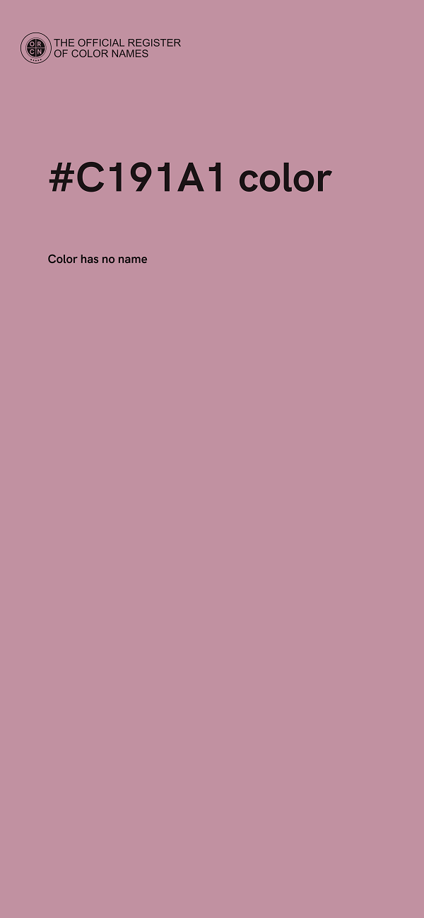 #C191A1 color image