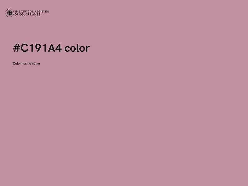 #C191A4 color image