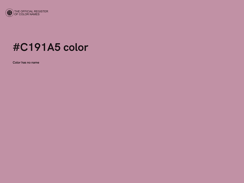 #C191A5 color image