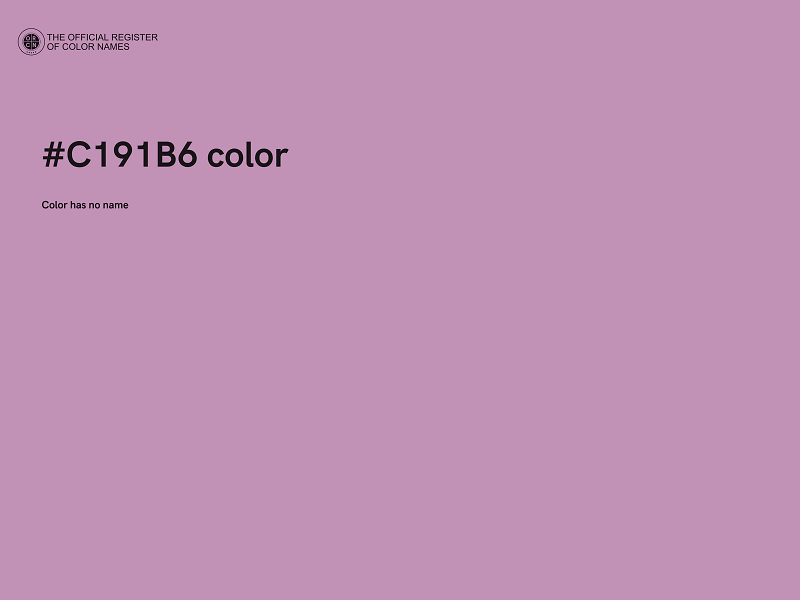 #C191B6 color image