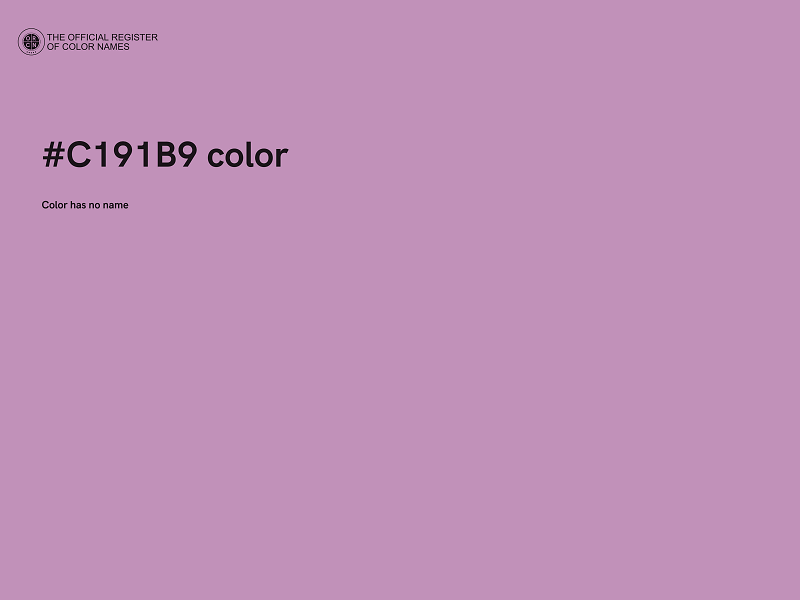 #C191B9 color image