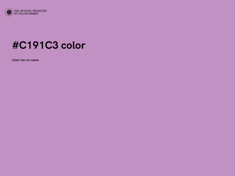 #C191C3 color image