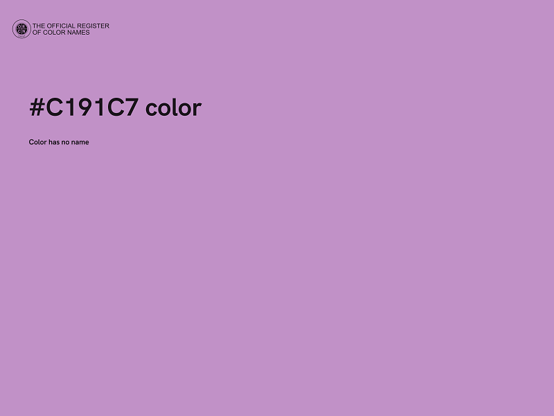 #C191C7 color image