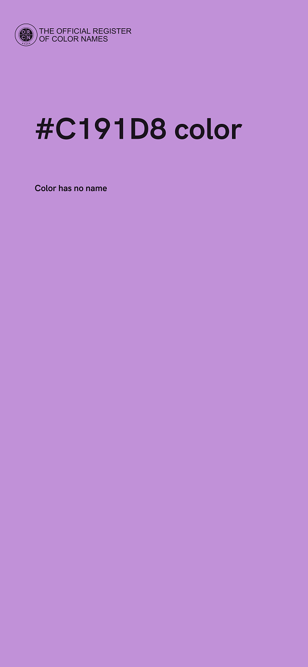 #C191D8 color image
