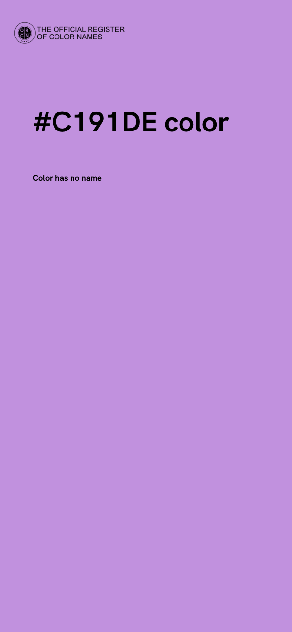 #C191DE color image