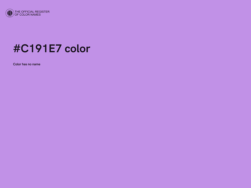 #C191E7 color image