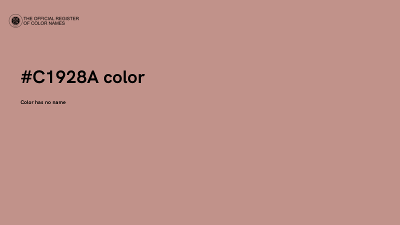 #C1928A color image