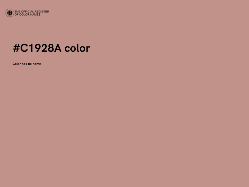 #C1928A color image