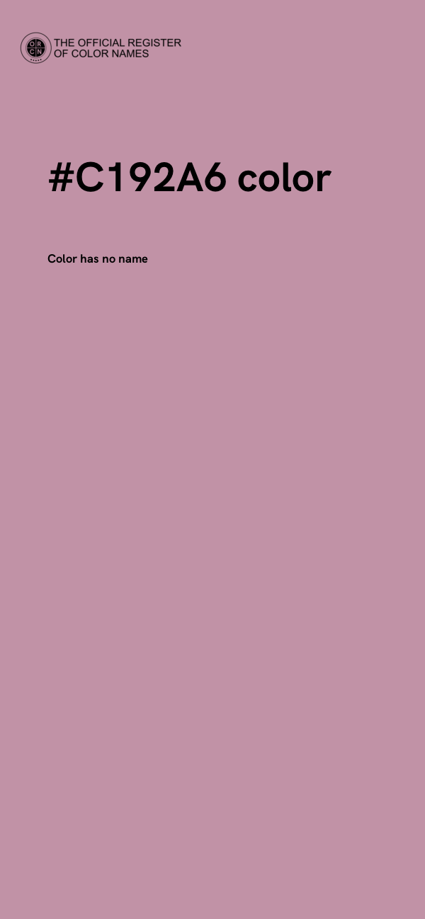 #C192A6 color image