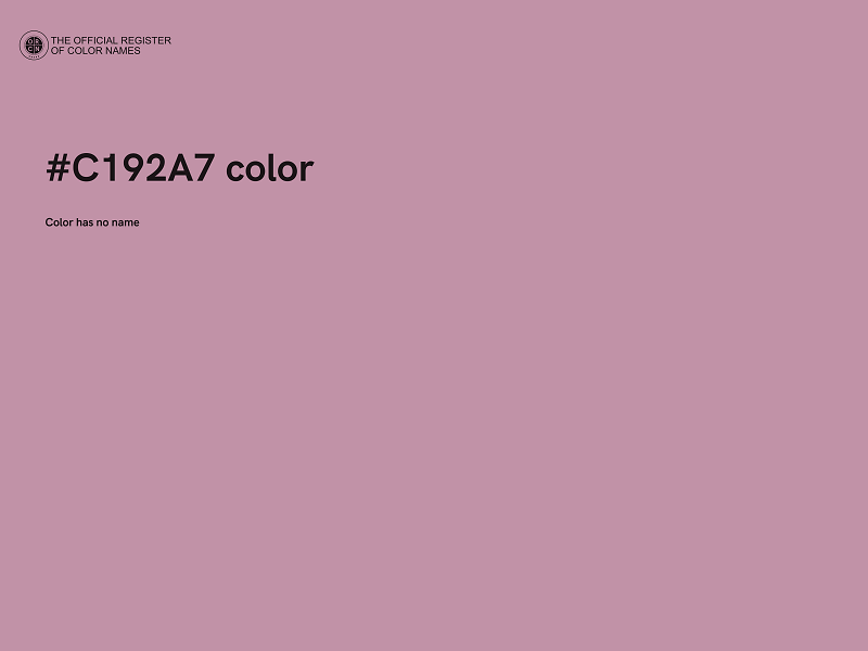 #C192A7 color image