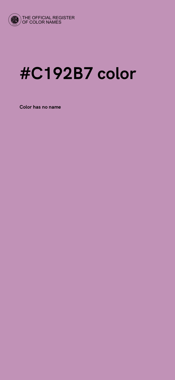 #C192B7 color image
