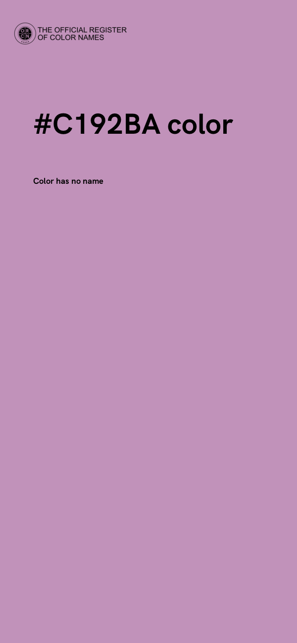 #C192BA color image