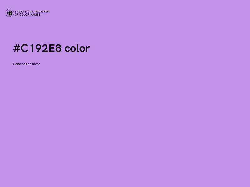 #C192E8 color image